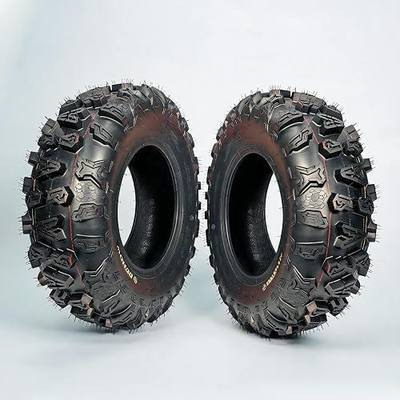 Garvee Set of 2 25x8-12 Front ATV Tires, 25x8x12 25 8 12 All Terrain Off-Road Tires for Quad, Four Wheeler, Utility Vehicle, 4PR Tubeless