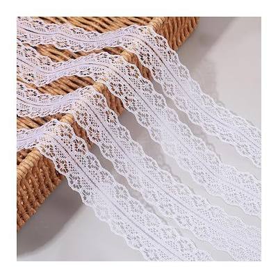 20 Yards Lace Trim Ribbon,1.18 Inch White Lace Ribbon for Sewing Craft Flower Bouquet Wedding Decoration Gift Wrapping