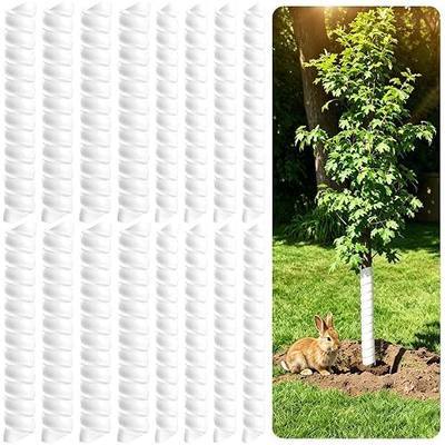 16 Pcs Tree Trunk Protector Guard from Animals, 2 Size Plastic Spiral Saplings Tubes Wrap, Reusable Tree Protection from Deer Squirrel Raccoon Cat Rodent Mowers(1.96"*15.7", 1.57"*15.7")