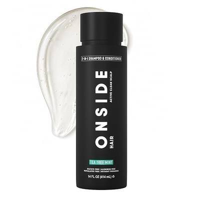ONSIDE Men's 2-in-1 Shampoo and Conditioner, Tea Tree Mint Moisturizing Shampoo Conditioner Combo for Men, Scalp Cleansing, Paraben-Free, Sulfate-Free, Performance Hair Care, 14 fl oz