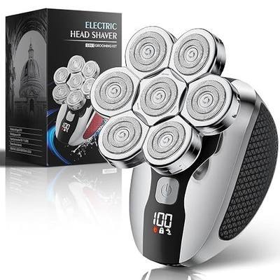 Head Shavers for Bald Men, Professional 5-in-1 Electric Head Shaver Grooming Kit, 7D Floating Wet & Dry Electric Razor for Bald Heads with LED Smart Display & Type-C Charging for Hair/Face/Beard
