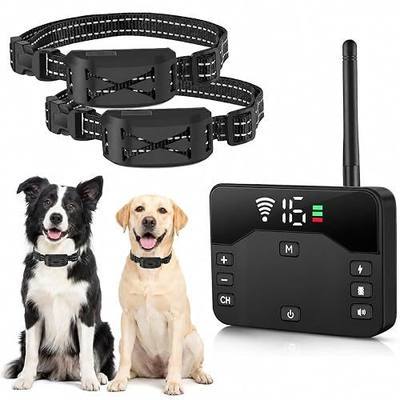 Wireless Dog Fence System for 2 Dogs,2026 Upgraded Electric Fence | Portable 2 in 1 Waterproof Training Shock Collar with Remote Control,Perimeter Dog Collar Up to 985ft Adjustable