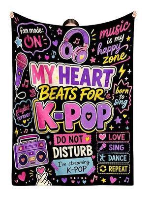 Kpop Gifts, K Pop Blanket, Kpop Stuff, Korean Gifts for Girls Women, Gifts for K-pop Lovers/Fan on Birthday Christmas