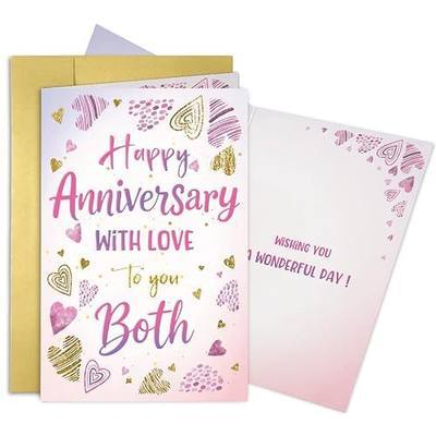Romantic Anniversary Card for Couple, Wedding Anniversary Card for Friend Family, With Love to You Both