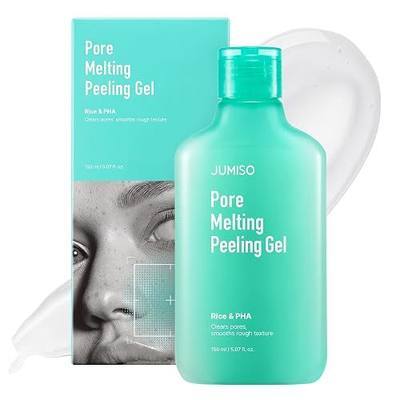 JUMISO Pore Melting Peeling Gel, Korean Blackhead Exfoliator, 5.07 fl oz | Water-based peeling gel with rice powder, PHA & succinic acid smooths the look of pores & rough texture. No harsh scrubbing.