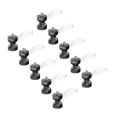 SmallRig Cable Clamp with Elastic Silicone Strap (10pcs, Black), Built-in 1/4"-20 Screw and Threaded Hole, for Tripods/Gimbals/Mounting Bases/Cages, for Sony, for Canon, for Nikon, for Fujifilm