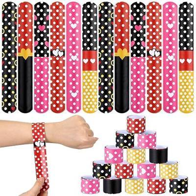 Kenning 24 Pcs Cartoon Slap Wristband Birthday Party Supplies Favors Cartoon Heart Theme Bracelets Goodie Bag Fillers for Party Favors Gift