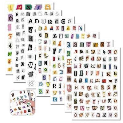 1440Pcs Small Vintage Magazine Letter Stickers for Scrapbook, 21Sheets 0.7inch Vinyl Ransom Alphabet Stickers for Scrapbooking Supplies Journaling DIY Crafts Gift Junk Journal