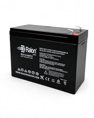 Raion Power 12V 10Ah SLA AGM Battery, F2 Terminal – Replacement for ML10-12, Neuton CE5 CE6, 725-17335, Lawn Mower, UPS, Scooter & Ride-On Toy