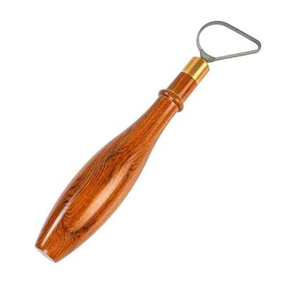 Lxnavihly Pottery Trimming Tool, Pottery Carving Tools, Clay Sculpting Tool | Tungsten Steel Cutter Head, Solid Cherry Handle, Ergonomic, Sturdy and Long-Lasting, Toroidal-Cherry