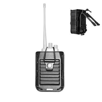 Radio Holster Holder, Walkie-Talkie Case with Duty Belt & MOLLE Vest Clip | Two Ways Polymer Radio Pouch Interphone Carrier Sheath for Police Law Enforcement Security Firefighter Rescue EMS EMT