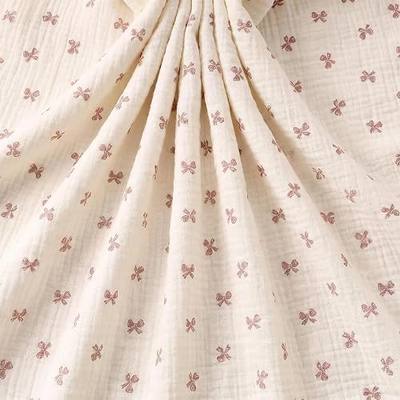 100% Cotton Double Gauze Fabric by The Yard – Soft Breathable Muslin Cloth for DIY Sewing, Dressmaking, Towels, Bedding, Cheesecloth, Boho Table Runner & Craft Projects