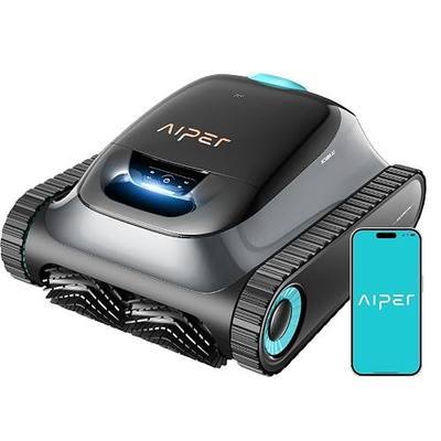 (2026 Upgrade)(Renewed) Aiper Scuba S1 Robotic Pool Cleaner, Weekly Custom Cleaning Plan, 270 Min Runtime, Smarter Navigation with 11 High-Precision Sensors, App Support-Gray