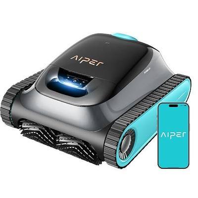 (2026 Upgrade)(Renewed) Aiper Scuba S1 Robotic Pool Cleaner, Weekly Custom Cleaning Plan, 270 Min Runtime, Smarter Navigation with 11 High-Precision Sensors, App Support-Light Blue