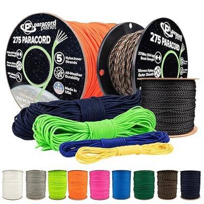 Paracord Planet 275lb Paracord – 3/32 Inch (2.38 mm) Nylon Crafting Cord with 5 Strand Inner Core – Harmony (50 ft)