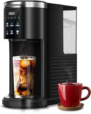 Gevi Single Serve K Cup Coffee Maker, Brew Ground Coffee, 40oz Water Tank | Compatible with K Cups and Ground Coffee, Adjustable 6–14oz Brew Sizes, Large Removable 40oz Water Reservoir