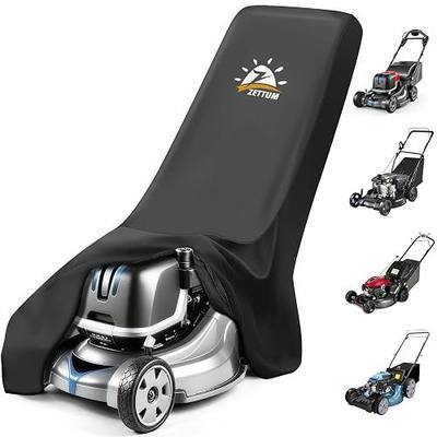Zettum Push Lawn Mower Cover - 600D Lawnmower Covers Waterproof Heavy Duty, Outdoor Walk-Behind Mower Cover Universal with Storage Bag for EGO, Craftsman, Greenworks, Honda, Husqvarna and More