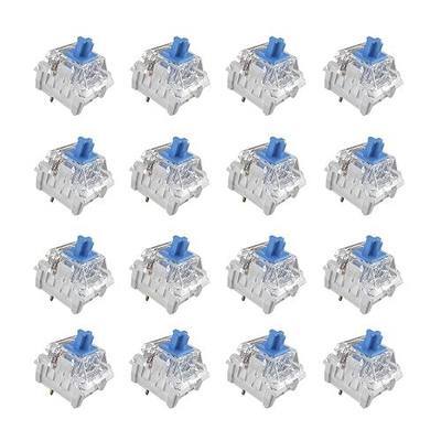 Zhouwang 30pcs Clickers for 3D Prints Blue Clicky Keyboard Switches | 3 Pin 50gf Accurate Typing Dustproof Pre Lubed Clicky Switch for Mechanical Gaming Keyboard