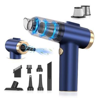 Handheld Car Vacuum Cleaner, 2-in-1 Portable Mini Car Vacuum Cleaner,21000Pa High Power & Air Duster, Handheld Vacuum Cordless with LED Light and Multi-Nozzles for Car,Home,Office,Pet