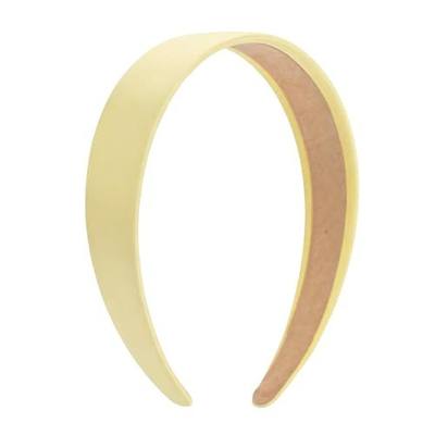 Headbands for Women Girls Satin Headband (14.light yellow) | 1.18 Inch Wide Hair Accessories, Non-Slip Hard Thin - DIY Crafts, Costume, Holiday, Halloween & Christmas