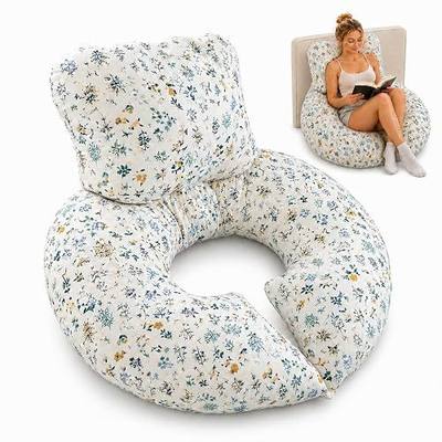 Large Reading Pillow for Sitting in Bed Back Support | For Reading, Gaming & Relaxing, Ergonomic Backrest Cushion for Adults, Comfortable Lumbar Support for Bed, Couch or Floor