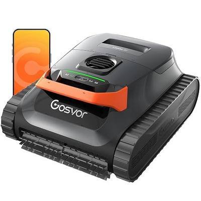 Gosvor LiteVac G1 Pool Vacuum Robot, Wall & Waterline & Platform Cleaning | Up to 200-Min Runtime, 15.2 lbs Lightweight, with Fine Filter, For Inground & Above Ground Pools, APP Support, Orange