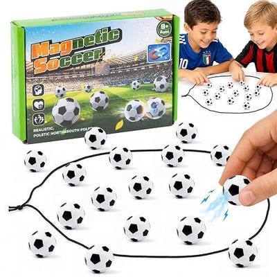 Soccer Magnetic Chess Game with 20 Football-Shaped Stone for Kids & Adults | Innovative Multiplayer Magnet Chess Game, Portable Puzzle Strategy Magnets Football Games For Parties, Travel and Camping