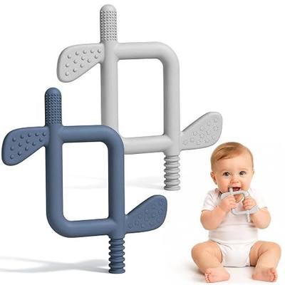 Baby Teether Relief Stick Silicone Chew Toys for Babies 0-24 Months | BPA-Free, Dual Texture, Soothing Gums, Infant Toddlers Silicone Tubes Relief Soothing Gums Gif,0-12 ,3-6 Months,Dual Texture