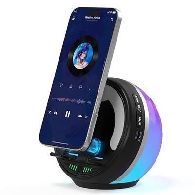 Wireless Induction Speaker with Phone Stand, RGB Bluetooth Desk Speaker | No Bluetooth Pairing, Instant Sound Boost, Great for calls, podcasts, and videos, Unique Gift for Men, Dad, Mom, Office