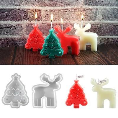 4Pcs Christmas Resin Molds,Candle Molds for Candle Making | Christmas Silicone Candle Molds for Candle,Decor & Gifts DIY