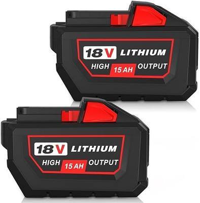 15000mAh 48-11-1812 Replacement for Milwaukee 18 Volt Batteries(Multi-2p) | Compatible with Milwaukee 18V Vacuum, Hammer Drill, Impact Driver, Drill