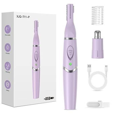 Nose Hair Trimmer for Women and Men,Rechargeable USB Eyebrow Hair Trimmer | 2026 Professional 2 in 1 Painless Washable Facial & Ear Hair Trimmer with Powerful Motor and Low Noise