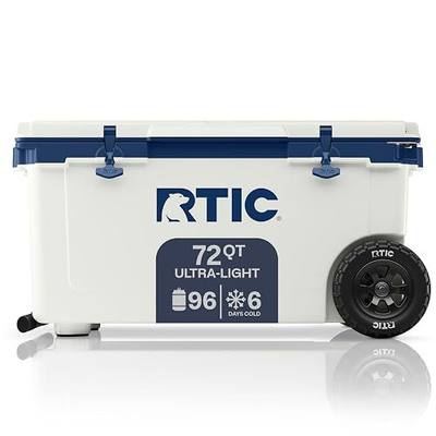 RTIC 72 QT Ultra-Light Wheeled Hard Cooler | Insulated, Ice Chest Box, Beach, Drink, Beverage, Camping, Picnic, Fishing, Barbecue, 30% Lighter Than Rotomolded