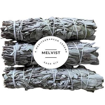 Premium Mediterranean Sage Sticks - 6 Inch Handcrafted Incense Sticks - Smudge Sticks (3 Pack) - Natural Herbal Bundles for Cleansing House Negative Energy, Meditation & Rituals