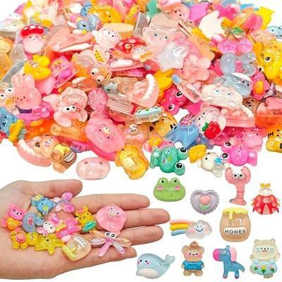 Piemow 300Pcs Slime Charms Bulk, Adult Resin DIY Craft Embellishments | Flatback Resin Charms, Slime Decorations for Scrapbook DIY
