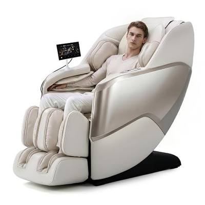 4D Full Body Massage Chair Zero Gravity,Smart Pressure-Sensing, SL-Track from Neck to Feet,18 Auto Modes,4 Massage Techniques,24 Airbags Full-Body Compression,Lumbar Heat&Foot Roller Scraper(Beige)