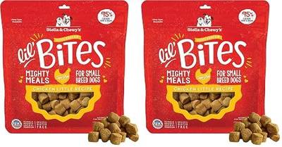 Stella & Chewy's Freeze-Dried Raw Lil' Bites Chicken Little Recipe Small Breed Dog Food, 7 oz. Bag (Pack of 2)