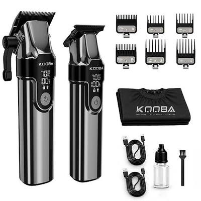 KOOBA Hair Clipper and Trimmer Set for Men, Cordless Haircut Kit | 2-Speed Motor, Adjustable Fade Lever, Guide Combs Included