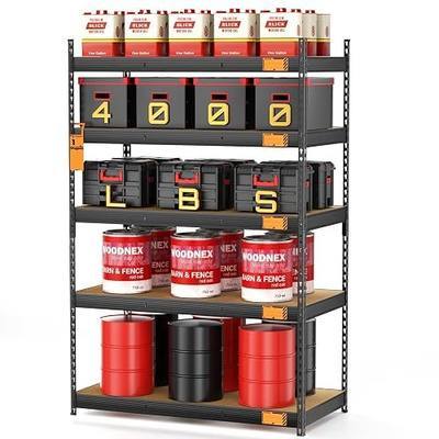CAMMOO 4000LBS 5 Tier Metal Garage Shelving Unit, 72" H x 48" W x 24" D | Magnetic Label, Upgraded Structure, Solid Steel, Heavy Duty Adjustable Shelf for Pantry,Kitchen,Closet