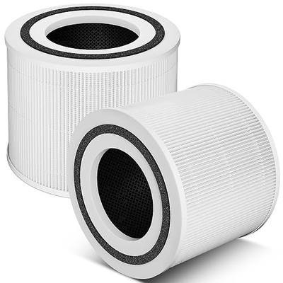 2 Pack 240 Replacement Filter Compatible with Puro Air 240 Air Purifier, 3-in-1 High-Efficiency Filtration with Activated Carbon Filter for Air Particles, Odor and Smoke, White