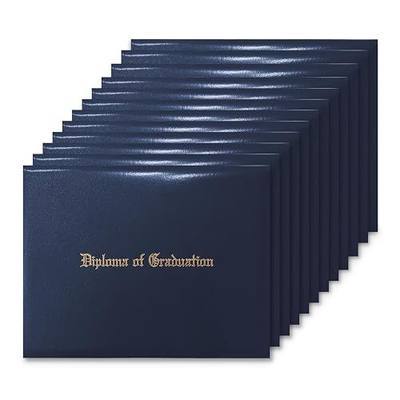 Goprety Diploma Holder,Diploma Cover,Diploma Folder - Smooth Leather Imprinted Tent Style for Graduation Certificate,8.5"x11",for Graduates,Students,Commencement Ceremony,Navy Blue,12-Pack