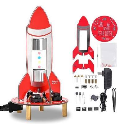 ICSTATION Rocket Ultrasonic Levitation Soldering Practice Kit, STEM Soldering Project for Standing Wave Demonstration, DIY Electronics Kit for Adult Makers, Engineering Labs and Physics Demos