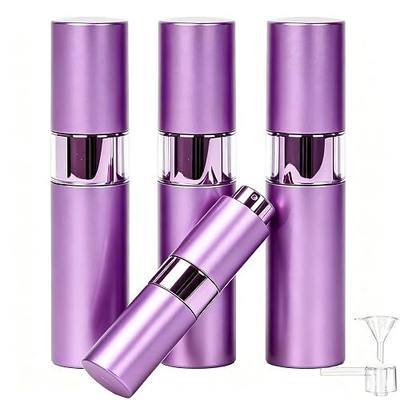 4 Pack 8ml Refillable Perfume Atomizers with Glass Bottle, Aluminum Shell | Mini Travel Perfume Spray Bottles, Portable Cologne Atomizer Sprayer with Leak-Proof Glass Inner Bottles and Aluminum Shell