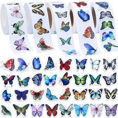 2500Pcs Butterfly Stickers, Colorful Butterflies Label Stickers for Gift Card Scrapbook Daily Decorations