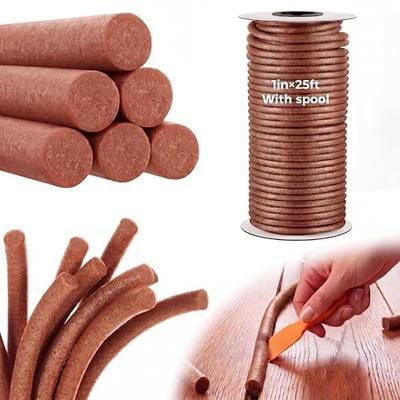 MotiMind 1 Roll 1 Inch X 25 ft Foam Backer Rod for Gaps Joints,Brown | Caulk Saver Concrete Crack Filler, Weather Stripping Seal, Door Window Insulation, Backing Rod Expansion Joints
