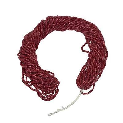 11/0 Glass Seed Beads for Jewelry Making Kit, 2 mm, 12 String Hanks (Burgundy)