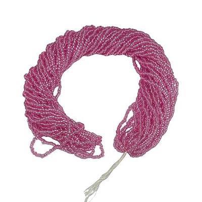 11/0 Glass Seed Beads for Jewelry Making Kit, 2 mm, 12 String Hanks Transparent Pink (Trans.Pink)