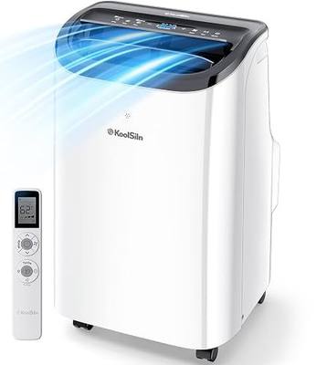 12,000 BTU Portable Air Conditioner Cools Up to 550 Sq.Ft, Auto-Evaporation Low Noise Portable AC Unit with Remote Control Fits for Large Room, Office, Garage, White
