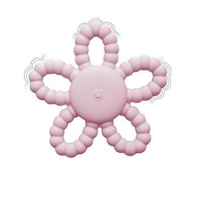 Vibrating Teether for Baby, Vibrating Sensory Chew Toy for Toddler | Portable Vibrating Teether Teething Ring Relief for Babies 6-12 8-18 Months,Perfect Baby Gifts(Pink)