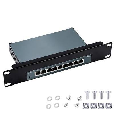1U Metal Rack Mount for TP-Link TL-SG108 8-Port Switch, Network Mount for 10-inch cabinets, Built with Sturdy Premium Metal, Open Frame Boosts Cooling, Simple Installation